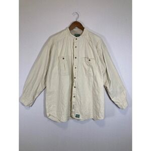 Coastal Minimalist Baxter Natural Clothing Co Mens 2XL Cream Linen Blend Shirt
